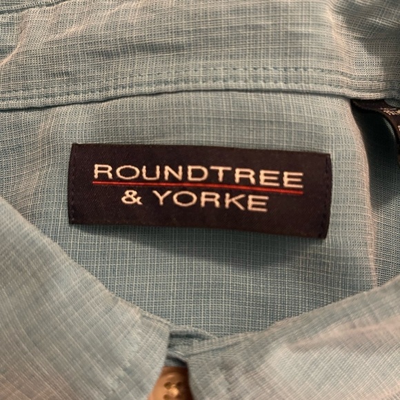 Men's Roundtree & Yorke‎ travel smart dress/casual shirt XL 75% modal SOFT ! - Picture 9 of 9